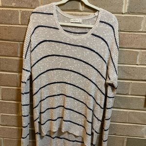 striped slouchy sweater